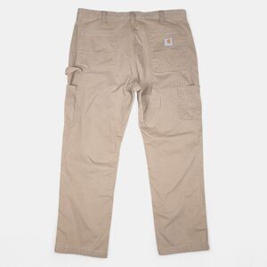 Carhartt Carpenter Pants Men's 38x30 Relaxed Fit Utility Workwear Tan Khaki